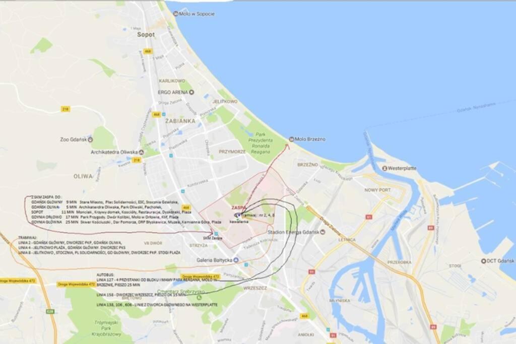 Kawalerka Gdansk Zaspa Екстериор снимка